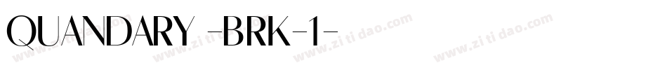 Quandary -BRK-1字体转换